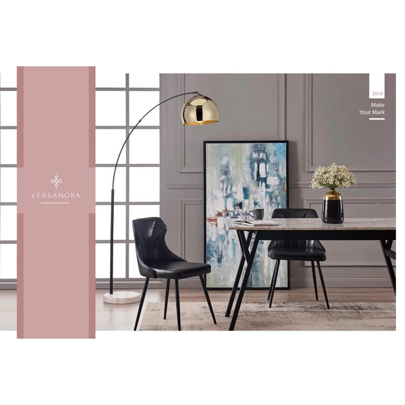 Ashton Rectangular Dining Table: Non-Extension, Trapezoid Base, Modern Style - Teamson Home