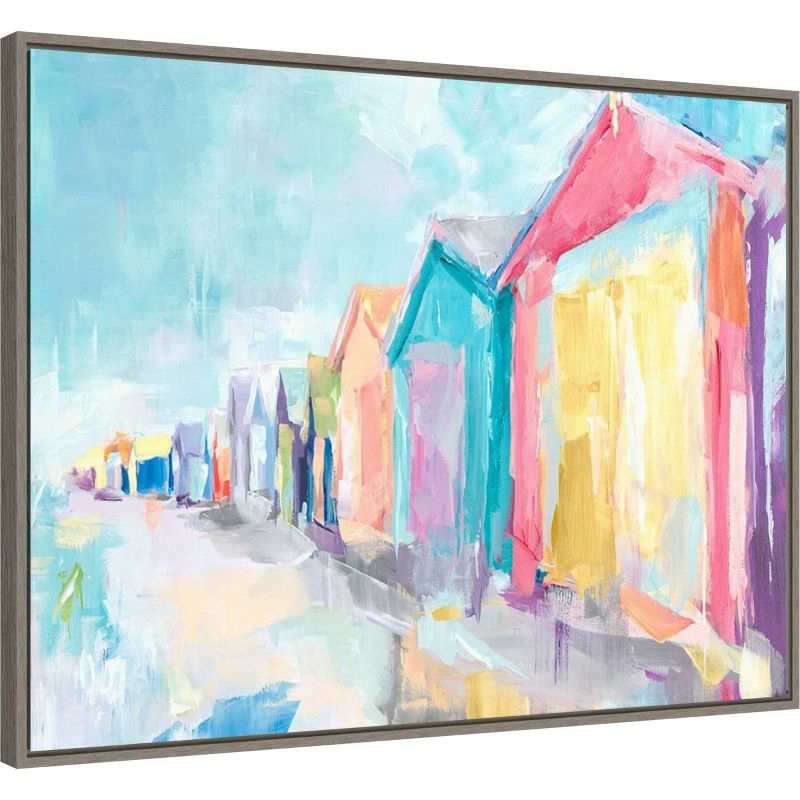 30" x 23" Brighton Beach by Susan Pepe Framed Canvas - Amanti Art: Modern Decor, Horizontal Layout