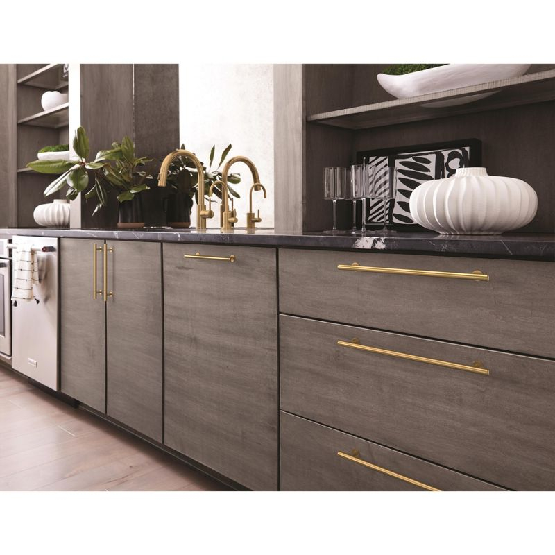 Amerock Radius 7-9/16 inch (192mm) Center-to-Center Champagne Bronze Cabinet Pull