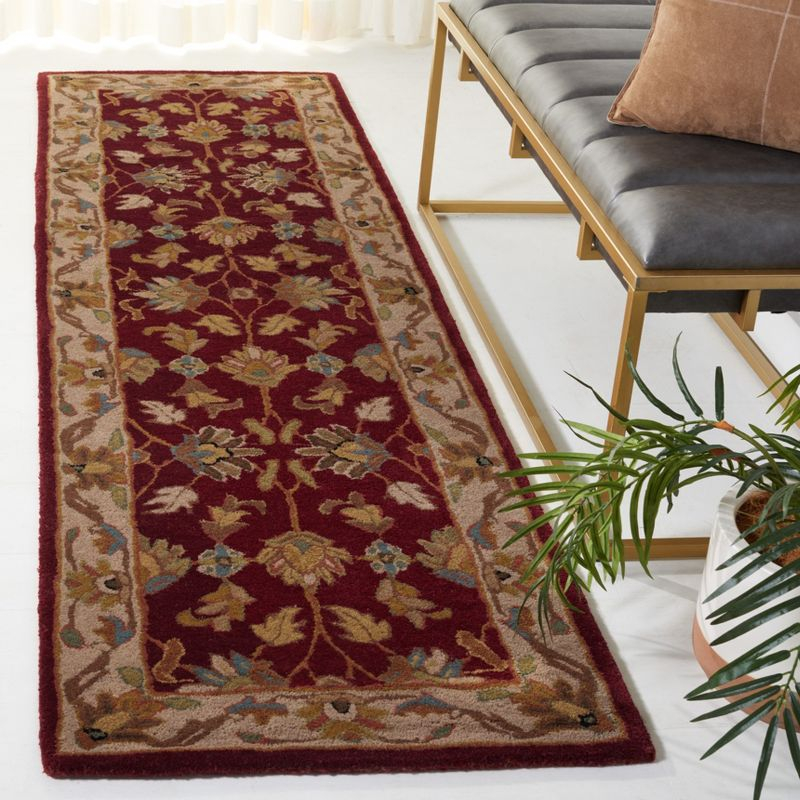 Heritage HG628 Hand Tufted Runner Rug - Red/Ivory - 2'3"x8' - Safavieh.