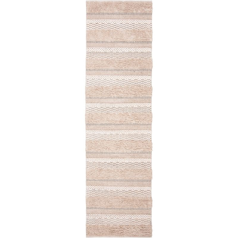 Natura NAT929 Power Loomed Runner Rug - Grey/Ivory - 2'3"x9' - Safavieh.