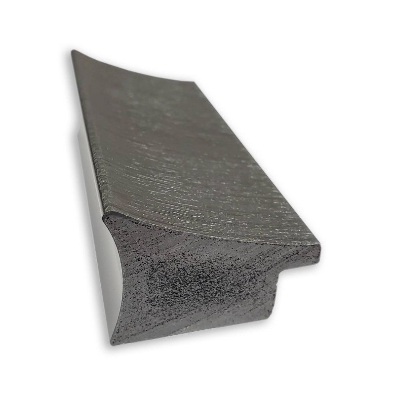 19" x 23" Elegant Brushed Framed Bathroom Vanity Wall Mirror Pewter - Amanti Art: Modern Rectangular Polystyrene, No Assembly Required