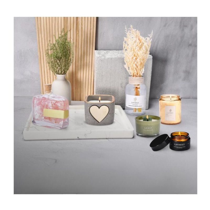 Lavault Long Burning Self Personalized Votive Candles Fragnance-Free in Reusable Containers-Purple