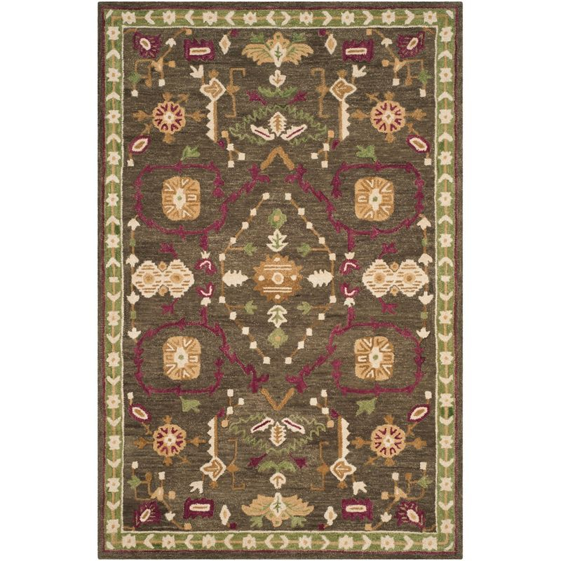 Roslyn ROS535 Hand Tufted Area Rug - Sage/Ivory - 6'x9' - Safavieh.