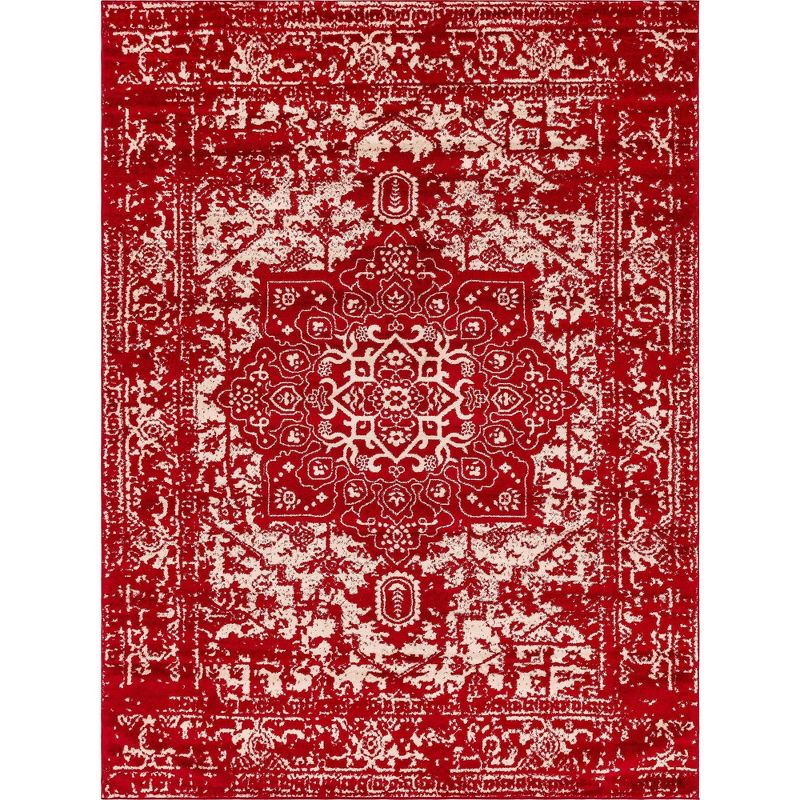Unique Loom 9' 0 x 12' 0 Red Richmond Medallion Area Rug
