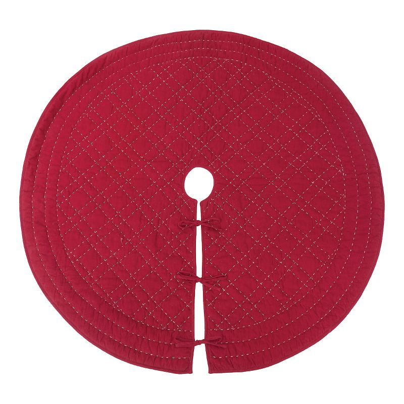 carol & frank 54" Elliot Ruby Decorative Premium Christmas Tree Skirt