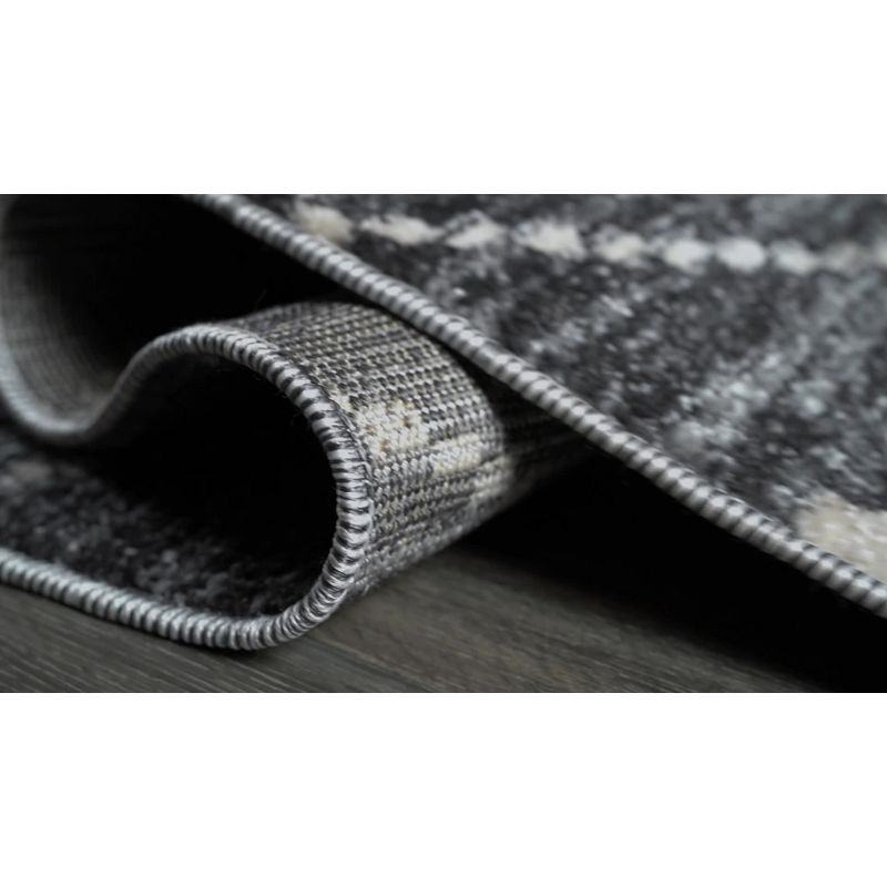 2'x8' Asilah Moroccan Modern Diamond Runner Rug, Gray - JONATHAN Y
