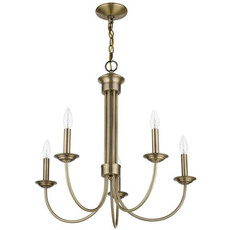 Livex Lighting Estate 5 - Light Chandelier in  Antique Brass