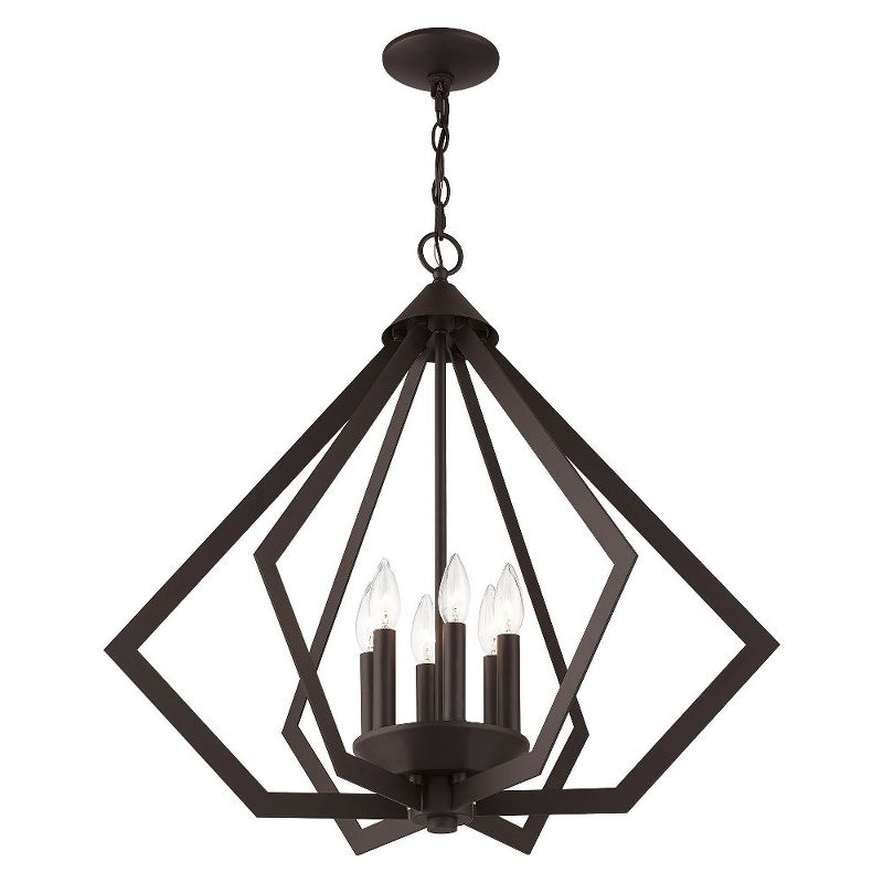Livex Lighting Prism 6 - Light Chandelier in  Brushed Nickel