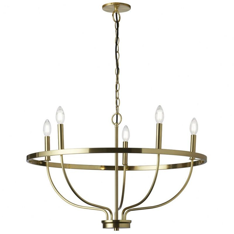 Dainolite Cesar 5 - Light Chandelier in  Aged Brass