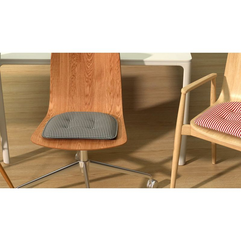 Solid Color U Shaped Memory Foam 17" x 16" Chair Cushions, Army Green, 4 Pack