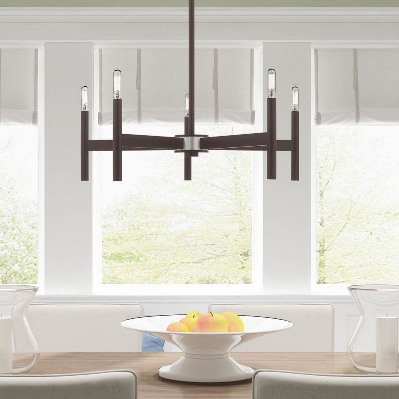 Livex Lighting Copenhagen 5 - Light Chandelier in  Bronze
