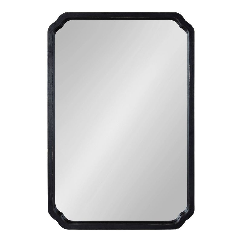 Kate & Laurel All Things Decor 24"x36" Marston Farmhouse Rectangle Wall Mirror Black: Modern Wood Frame, No Assembly Required