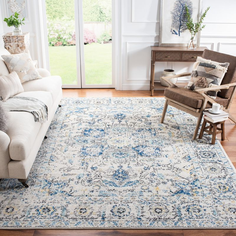 Madison MAD603 Power Loomed Indoor Area Rug - Grey/Ivory - 6'7"x9'2" - Safavieh