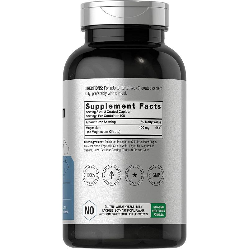 Horbaach Magnesium Citrate 400mg | 200 Caplets