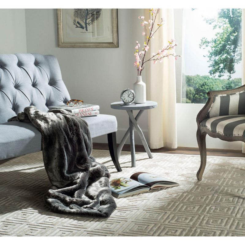 Faux  Fur Throw Blanket - Silver - 50" x 60" - Safavieh .