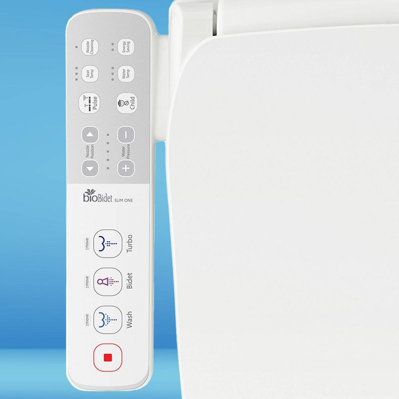 Slim One Bidet Round Toilet Seat White - Bio Bidet by Bemis