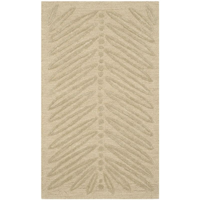 Martha Stewart Chevron Leaves - MSR3612 - Indoor Hand Tufted Runners - Oolong Tea Gree - 2'6"x4'3"