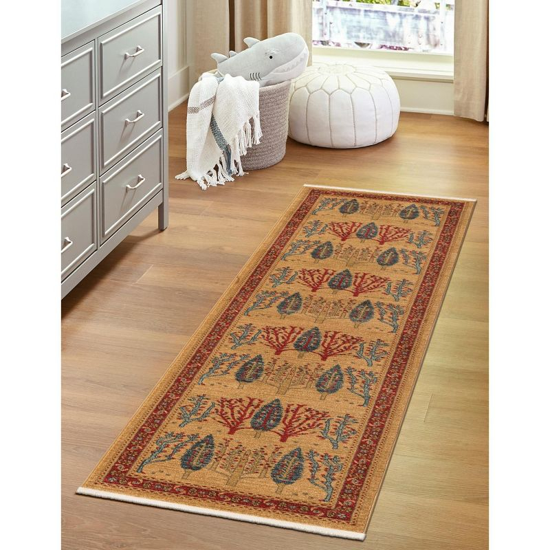 Unique Loom 2' 7 x 10' 0 Runner Tan Fars Mesquite Area Rug