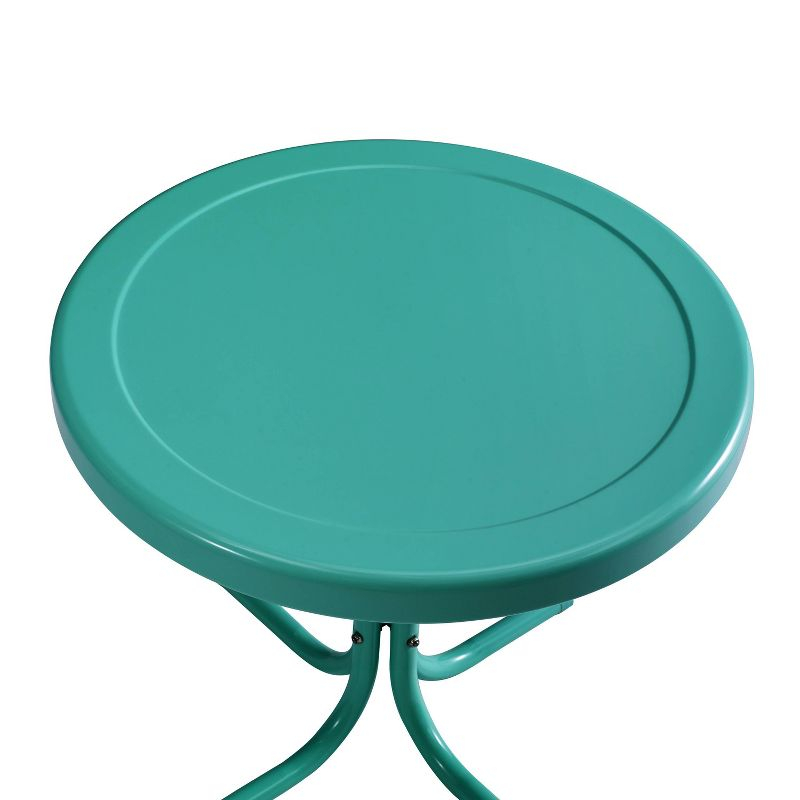 Crosley 3pc Bates Outdoor Patio Chair Set Turquoise: Vintage-Style, Steel Frame, UV-Resistant