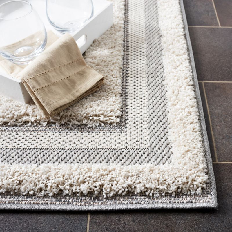 Cottage COT214 Power Loomed Indoor/Outdoor Area Rug - Ivory/Gray - 8'x10' - Safavieh.