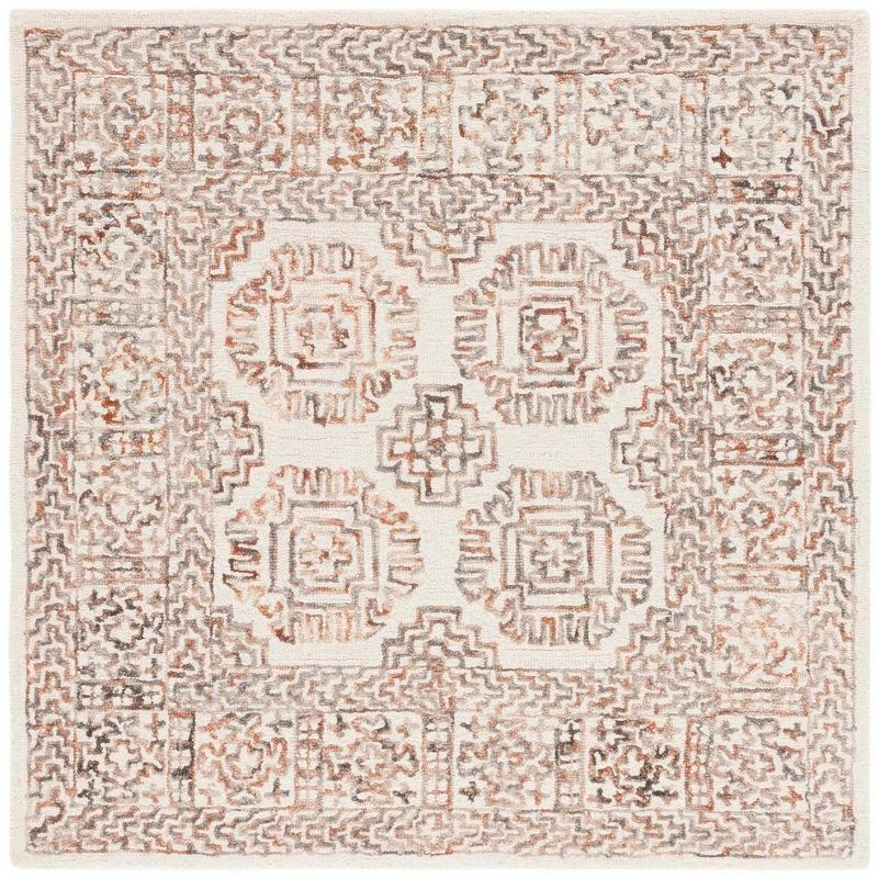 Aspen APN132 Hand Tufted Area Rug  - Ivory/Sage - 5'x5' - Safavieh.