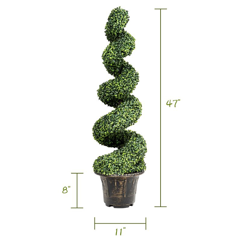 Costway 4FT Artificial  Tree Faux Tree W/Realistic Leaves Indoor Outdoor