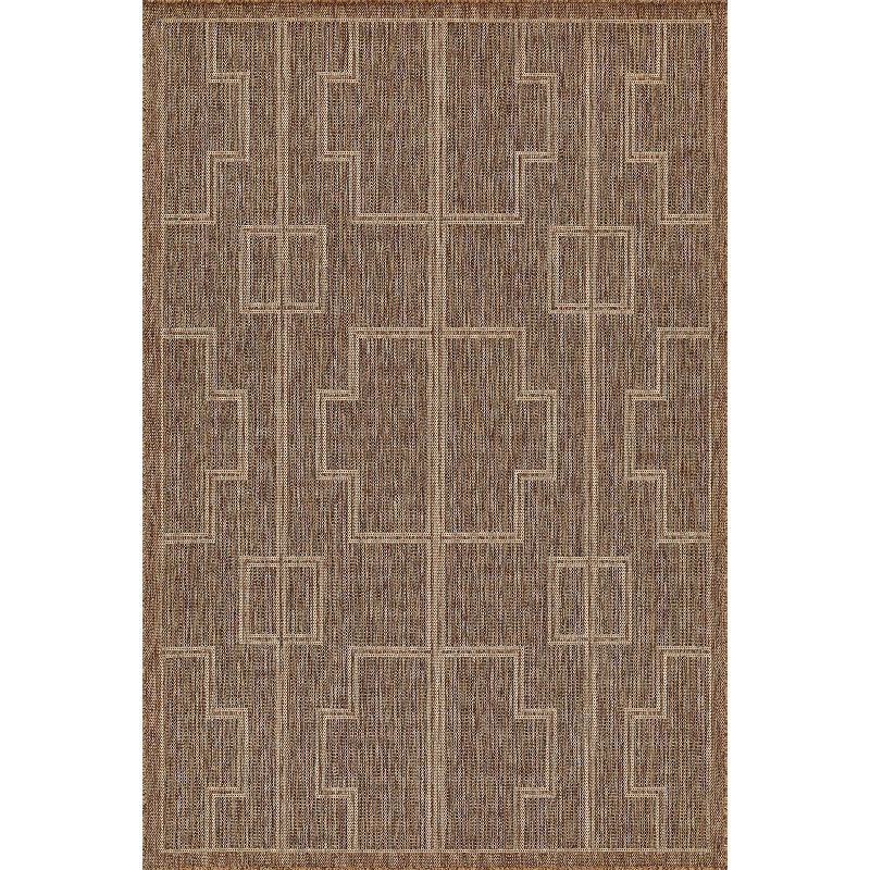 Momeni 3'3"x5' Hampton Zaid Machine Loomed Indoor/Outdoor Area Rug Natural: Geometric Pattern, Low Pile, Polypropylene