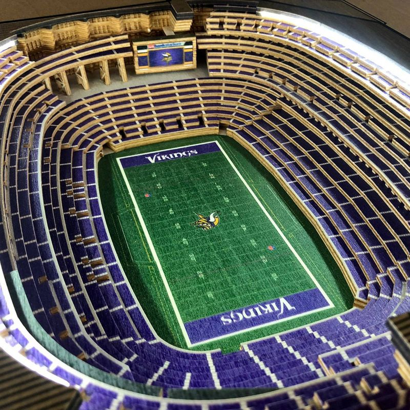 NFL Minnesota Vikings 25-Layer StadiumViews Lighted End Table