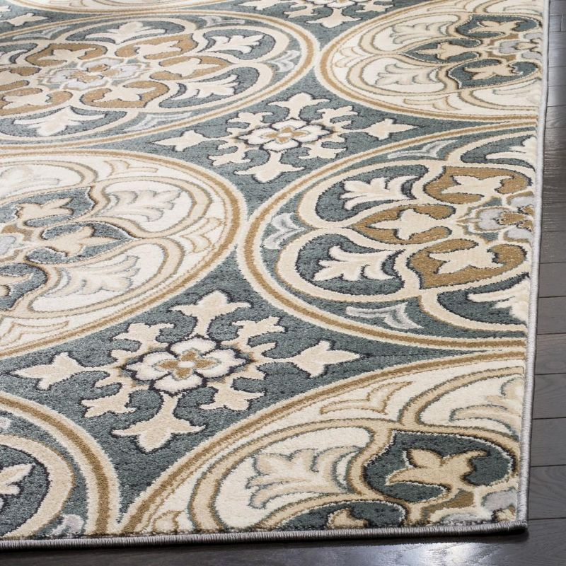 Lyndhurst LNH341 Power Loomed Accent Rug - Slate Blue/Beige - 3'3"x5'3" - Safavieh