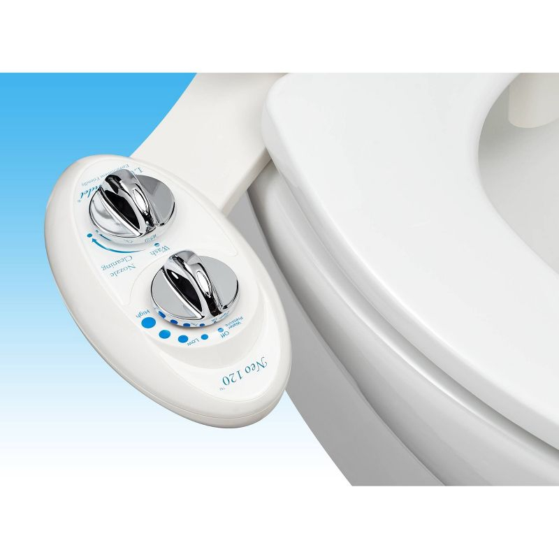 NEO 120 Mechanical Bidet Attachment White - LUXE Bidet: Hygienic Wash, Easy Install, Non-Electric, Ceramic Core