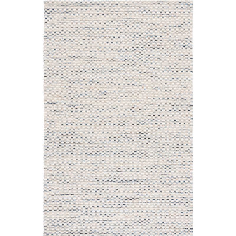 Marbella MRB158 Hand Woven Indoor Area Rug - White/Navy - 9'x12' - Safavieh