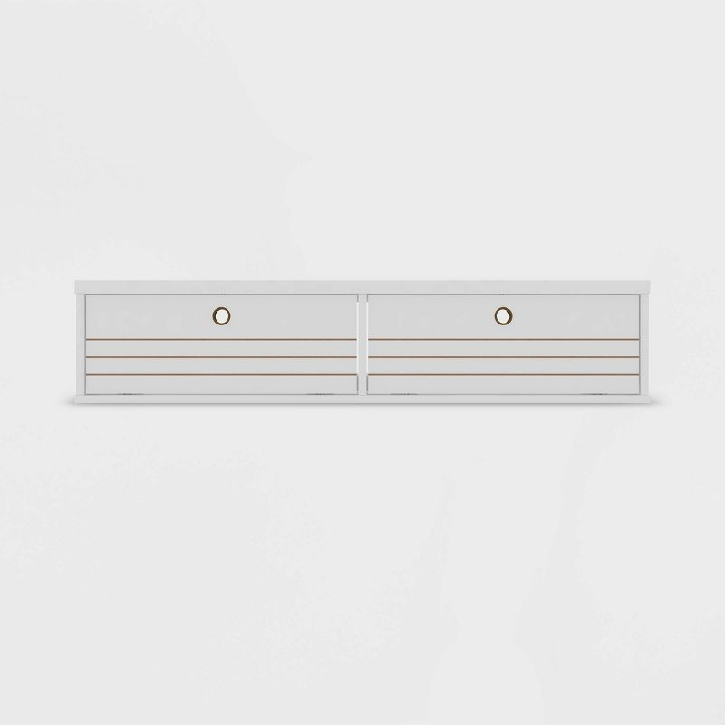 42.28" Liberty Floating Office Desk White - Manhattan Comfort
