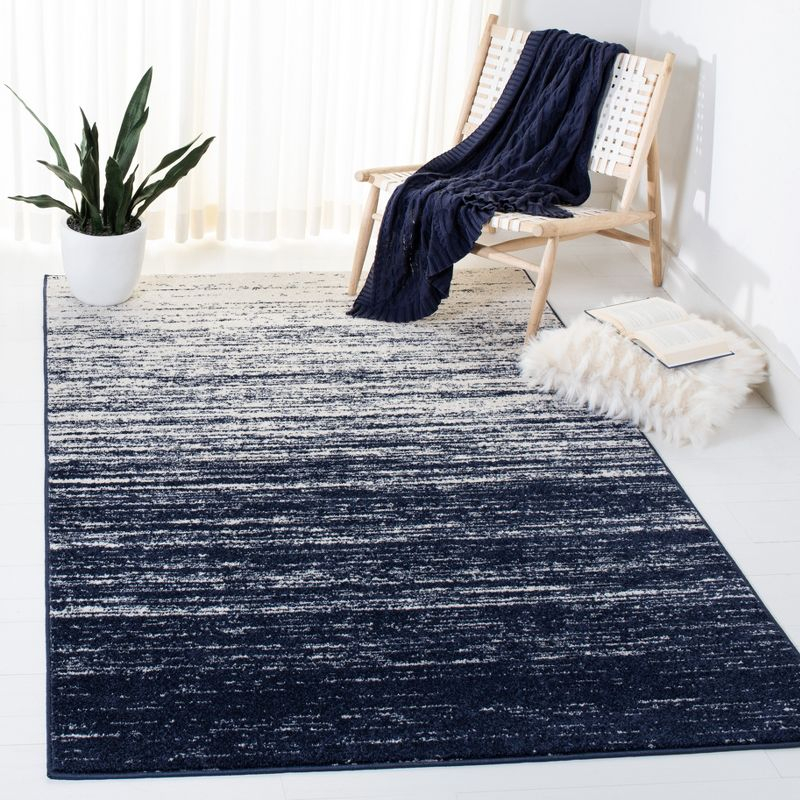 Adirondack ADR113 Machine Made Indoor Accent Rug - Navy/Ivory - 3'x5' - Safavieh