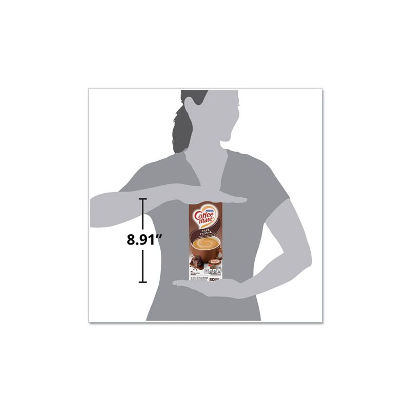 Coffee mate Liquid Coffee Creamer, Cafe Mocha, 0.38 oz Mini Cups, 50/Box