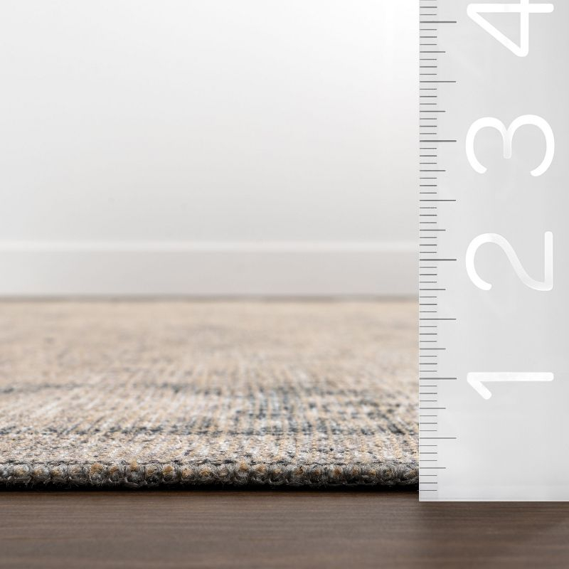 Nuloom Hillstone Collection Brinly Traditional Vintage Medallion Area Rug, 9' x 12', Light beige