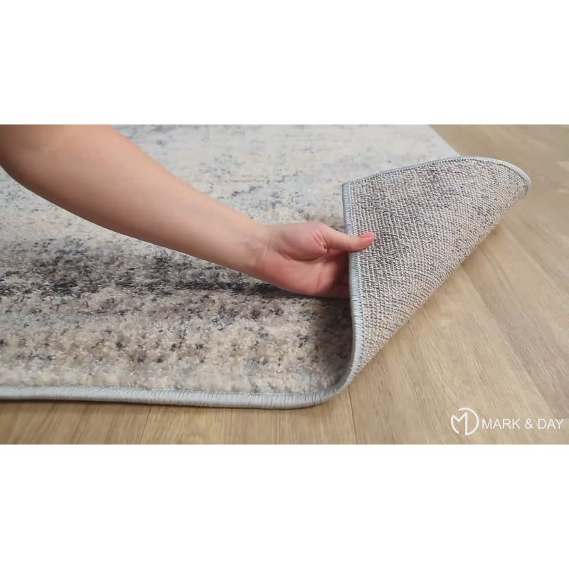 Mark & Day Isere 2'7"x7'3" Runner Woven Indoor Area Rugs Ivory