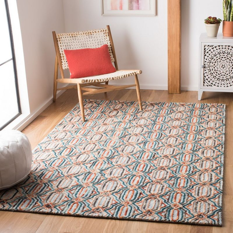 Trace TRC511 Hand Tufted Indoor Accent Rug - Light Blue/Blue - 4'x6' - Safavieh