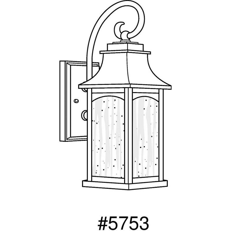 Progress Lighting Maison 1-Light Wall Lantern, Oil Rubbed Bronze, Clear Seeded Glass
