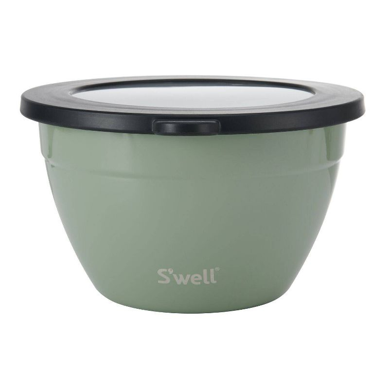 S'well 64oz Salad Bowl Kit Sage: Stainless Steel, Leakproof, Dishwasher-Safe, Salad Container with Lid