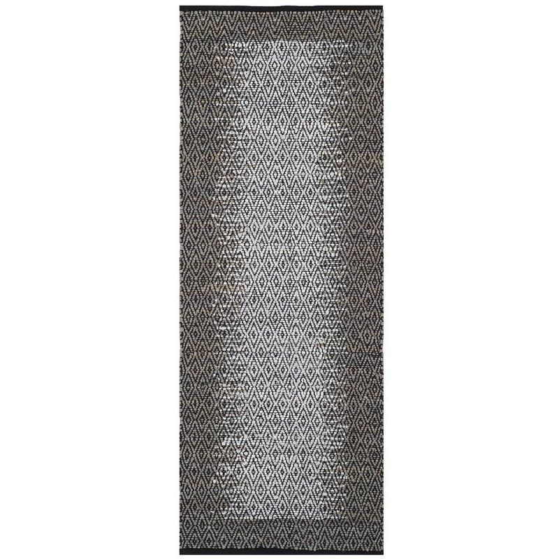 Vintage Leather VTL387 Hand Woven Indoor Runner Rug - Light Grey/Grey - 2'3"x9' - Safavieh.