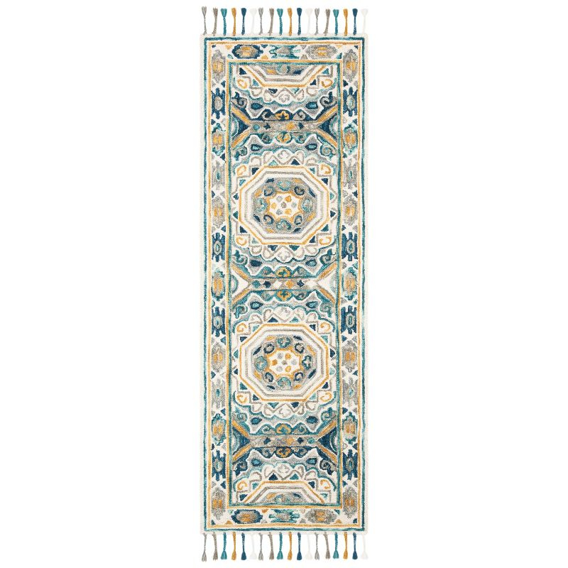 Aspen APN251 Hand Tufted Runner Rug - Ivory/Charcoal - 2'3" X 7' - Safavieh.