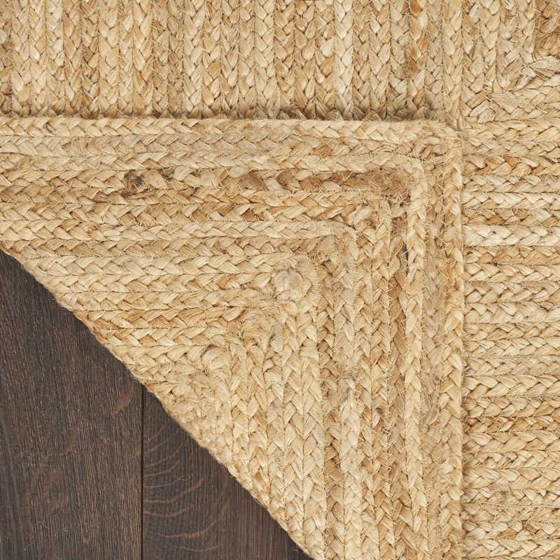 Nourison Handwoven Natural Jute Indoor Area Rug Natural 4' x 6'