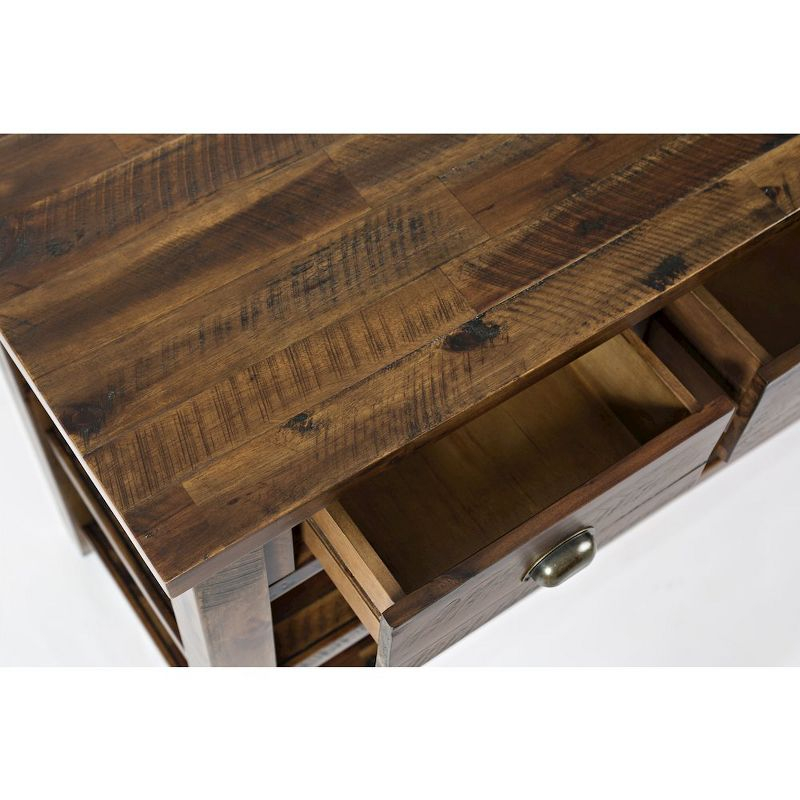 Jofran,Artisan's Craft Rustic Farmhouse Distressed Solid Wood 50" Sofa Table- Gray Color