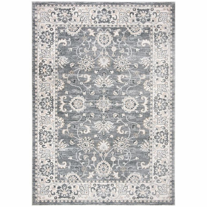 Isabella ISA940 Power Loomed Area Rug - Grey/Cream - 4'x6' - Safavieh.