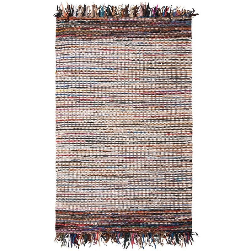 Vintage Leather VTL373 Hand Woven Indoor Area Rug - Multi - 5'x8' - Safavieh.