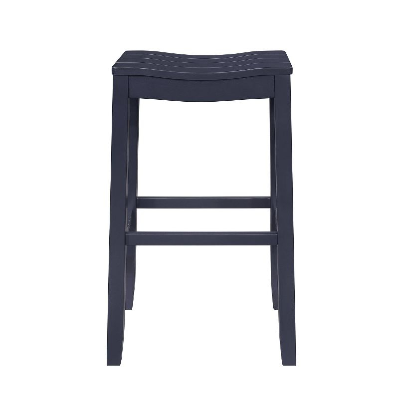 Hillsdale Furniture 30" Fiddler Backless Barstool Navy: Matte Finish, Wood Legs, Fixed Height