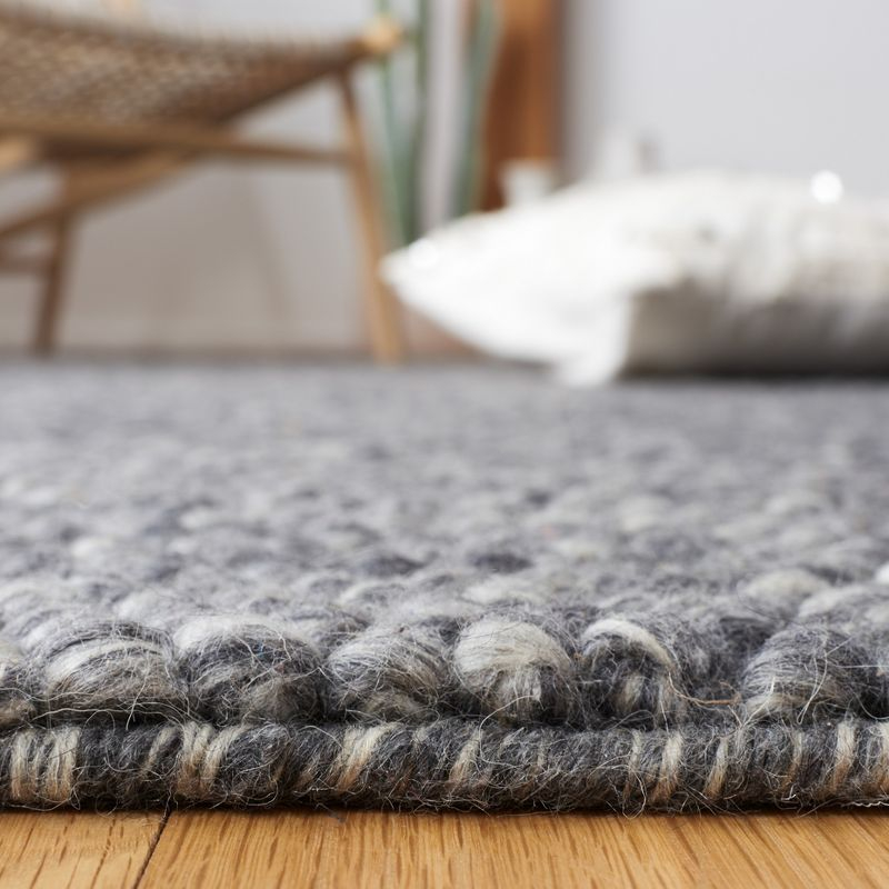 Natura NAT620 Hand Woven Indoor Area Rug - Dark Grey - 6'x6' - Safavieh