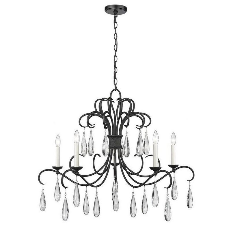 Z-Lite Amara 5 - Light Chandelier in  Matte Black
