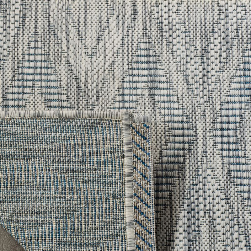 Courtyard CY8522 Power Loomed Indoor and Outdoor Area Rug - Grey/Grey - 4'x5'7" - Safavieh